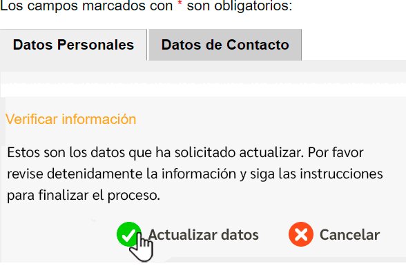 2. Localización del Módulo de Actualización de Datos