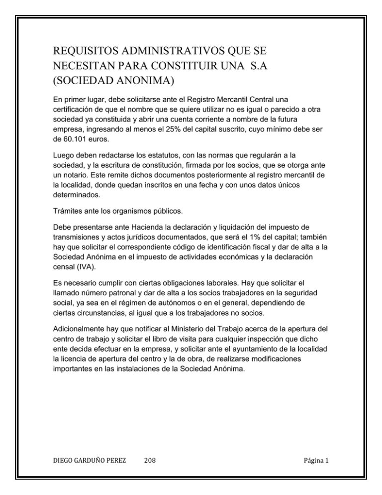 2.  No Cumplir con los Requisitos Administrativos