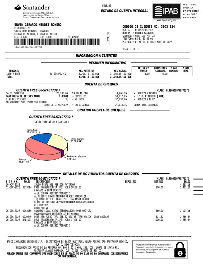 2. Revisa tu Estado de Cuenta Bancario