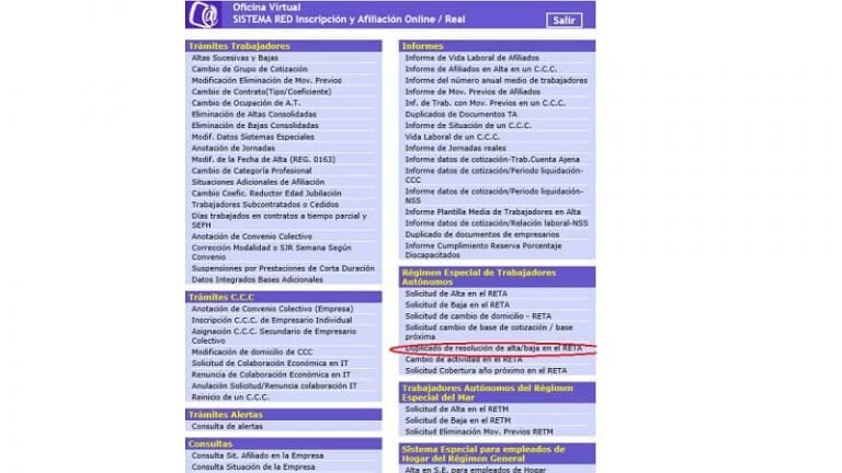 4.  Localiza y solicita el duplicado de tu alta o baja