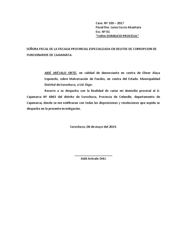 4. Plazos para comunicar el cambio de domicilio