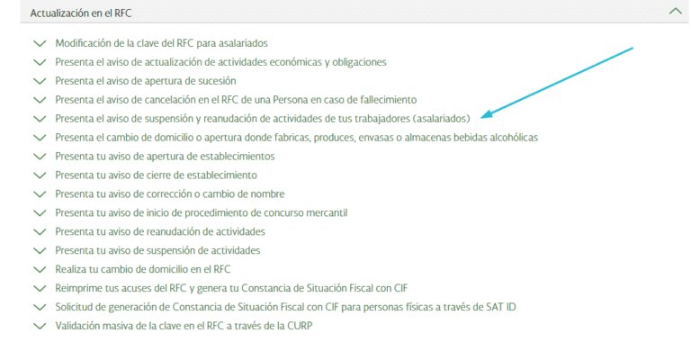 ¿Cómo notifico una nueva actividad al SAT?