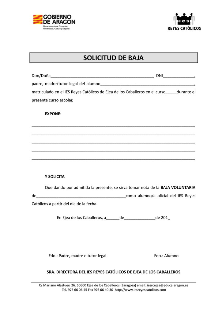 ¿Cómo presento la solicitud de baja?