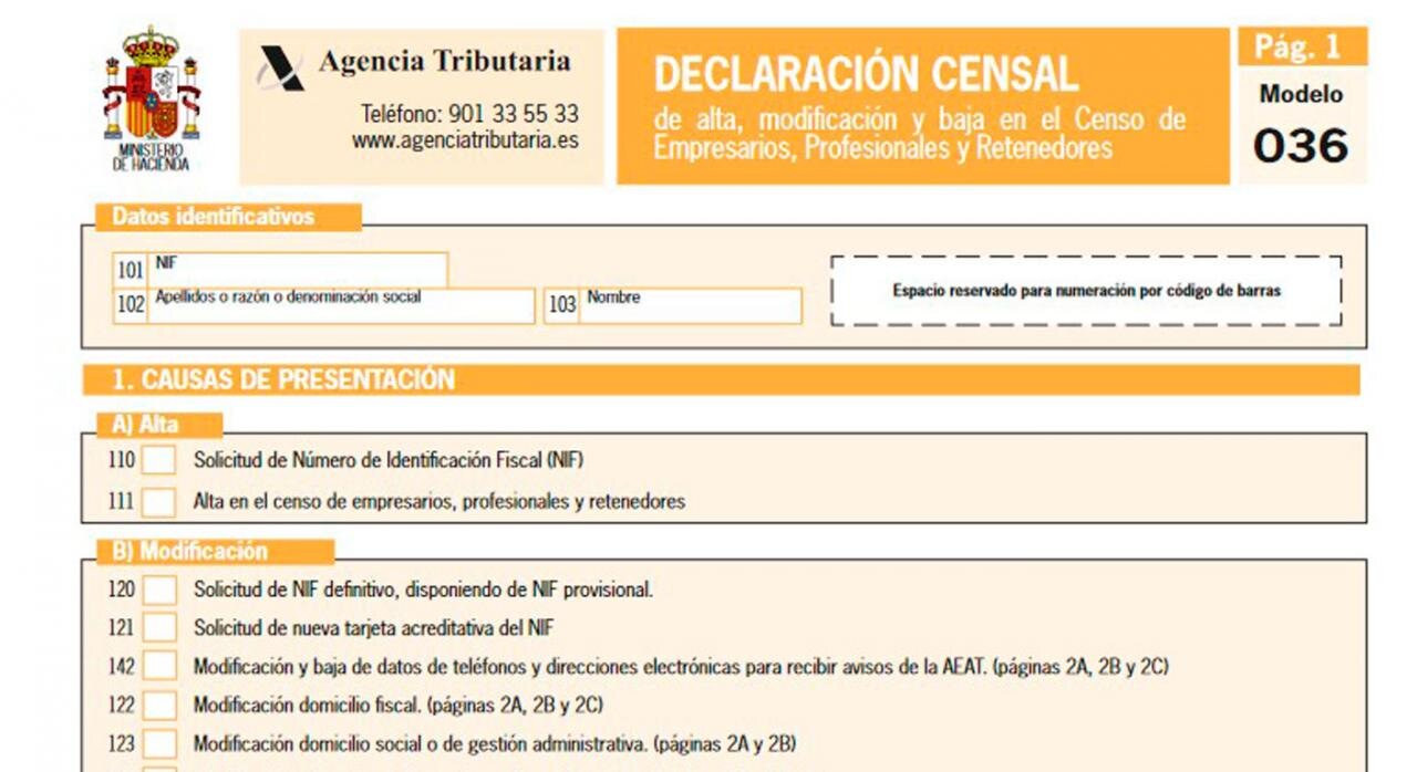 ¿Cuál es la diferencia entre el Modelo 036 y el Modelo 037?