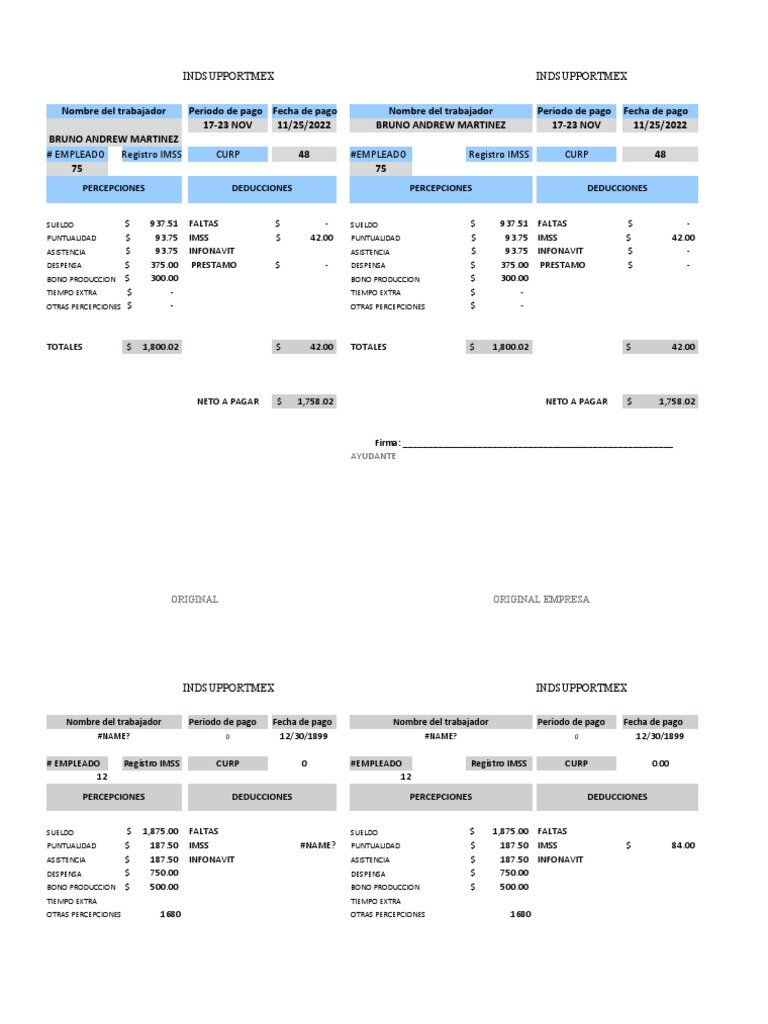 Diferencias entre el Recibo del Mes Actual y Recibos Anteriores
