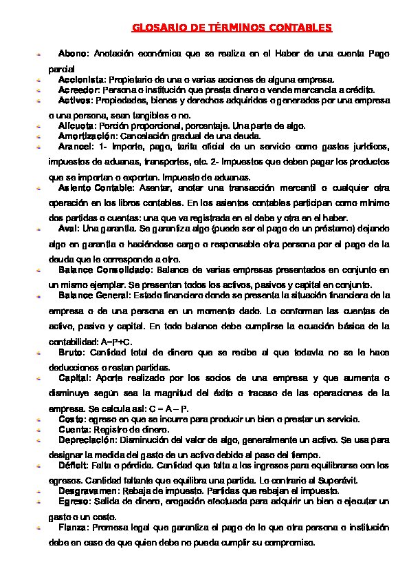 ¿Dónde puedo encontrar un glosario de términos en la gestión de recibos de liquidación?