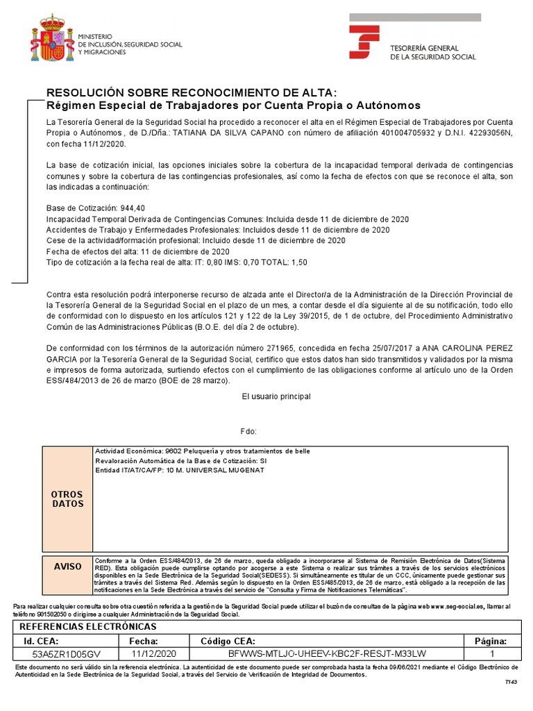 ¿Durante cuánto tiempo debo guardar la resolución de alta o baja del RETA?
