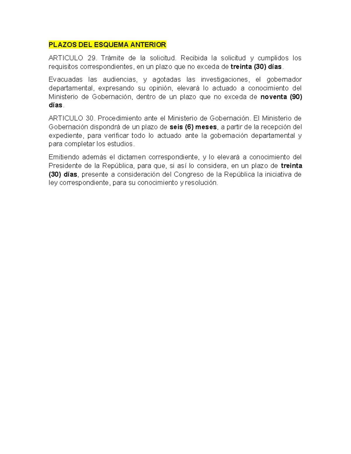 Plazos de Solicitud