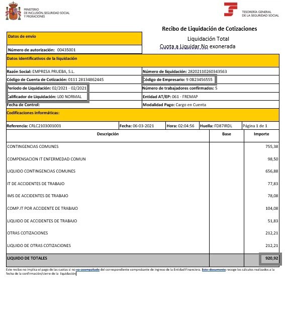 ¿Qué debo hacer si no puedo generar el recibo de liquidación?