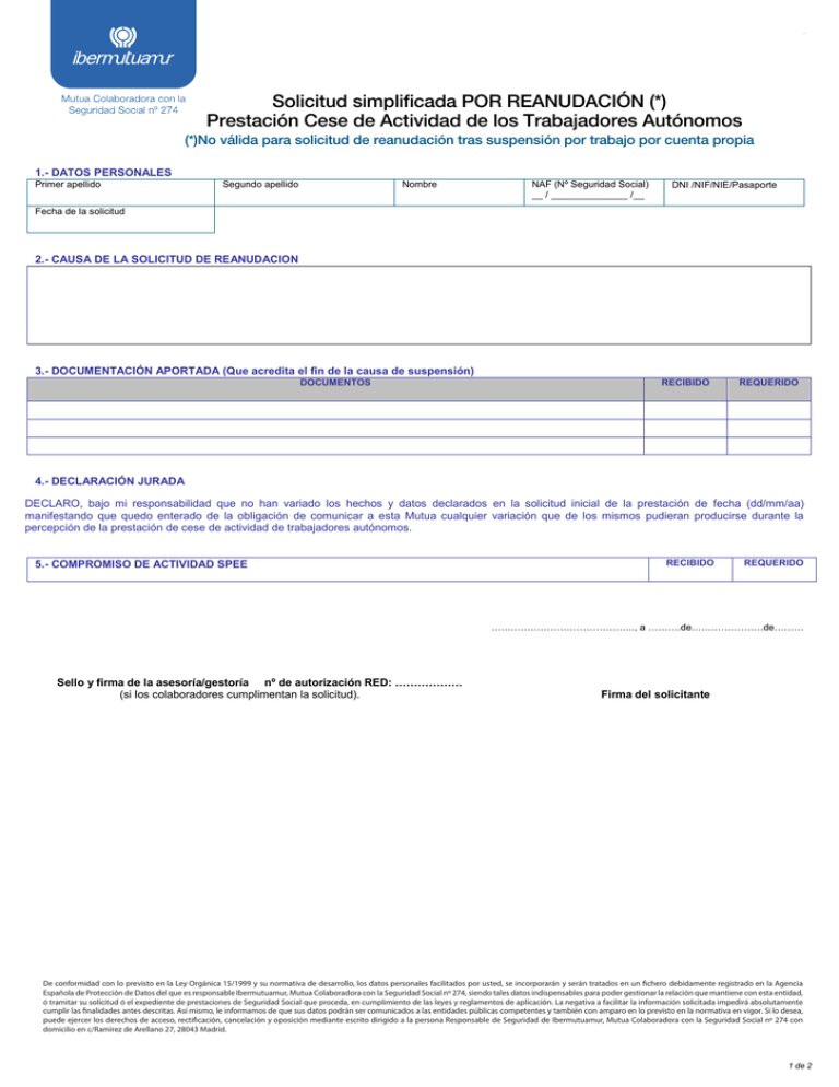 ¿Qué debo hacer si no recibo respuesta a mi solicitud de reanudación de actividad después de un tiempo prudencial?