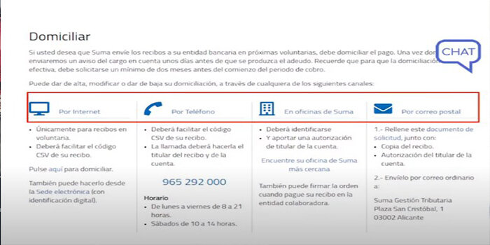Qué hacer si hay un problema con la Domiciliación