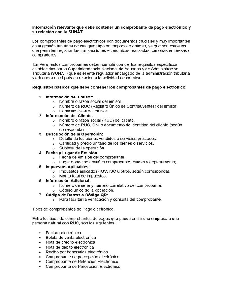 ¿Qué información debe contener un recibo de pago válido?