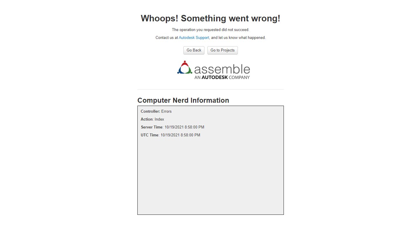 Recibo un mensaje de error al intentar acceder a la información de una empresa. ¿Qué hago?