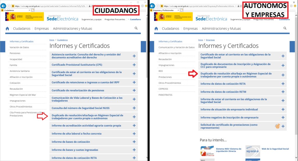¿Si soy patrón, cómo puedo obtener un duplicado de la Resolución de Alta o Baja de mis empleados en el RETA?
